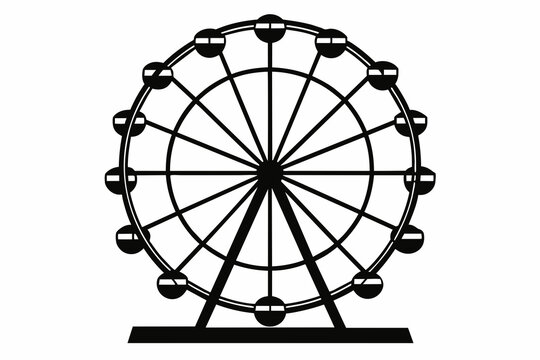 recommend clip art: ferris wheel silhouette vector illustration