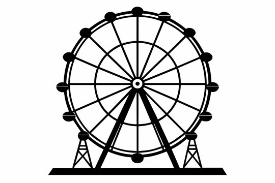 recommend clip art: ferris wheel silhouette vector illustration