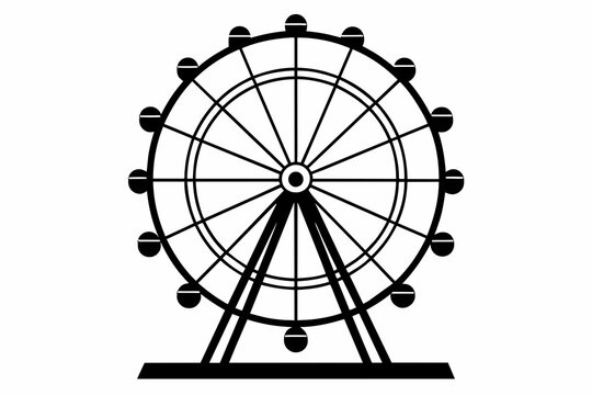 recommend clip art: ferris wheel silhouette vector illustration