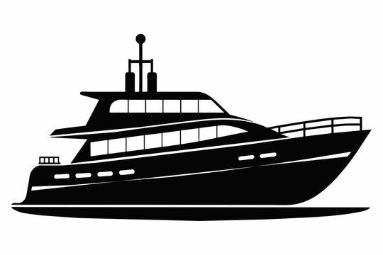 recommend clip art: yacht silhouette vector illustration