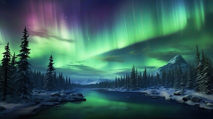 The aurora borealis, also known as the northern lights, is a natural phenomenon that creates a beautiful light display that can be seen in various col