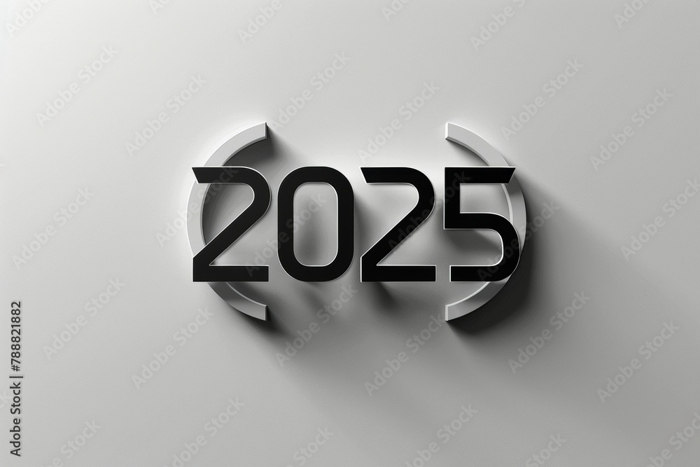 Poster numbers 2025. festive atmosphere. background with selective focus and copy space
