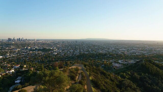 Los Angeles Sunset Panorama Cityscape 24ｍｍ Time Lapse California USA