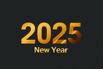 Text 2025 New Year. Backdrop with selective focus and copy space