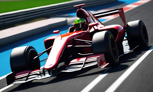 wallpaper representing, a formula1 car, on a fast circuit. The image gives off a feeling of speed