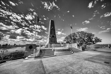 Perth, Australia - September 12, 2023: State War Memorial in Kings Park, Perth - obrazy, fototapety, plakaty