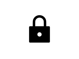 ミニマル南京錠アイコン：黒