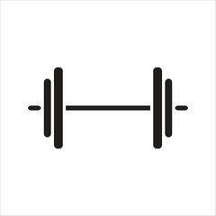 barbell vector icon line template