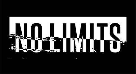 no limits, GYM slogan quotes t shirt design graphic vector, Fitness motivational, inspirational - 788825654