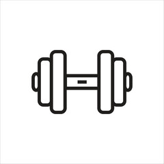 dum bell vector icon line template