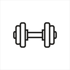 dum bell vector icon line template