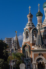 The St Nicholas Orthodox Cathedral (Cathedrale Orthodoxe Saint-Nicolas de Nice). French Riviera, Azure Coast, Nice, France. - 788825899