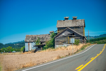 Fototapeta na wymiar Countryside of Oregon in summer, USA