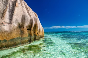 Foto auf Acrylglas Anse Source D'Agent, Insel La Digue, Seychellen Amazing landscape of La Digue Island in the Seychelles Archipelago