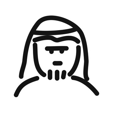 sheikh simple line art doodle