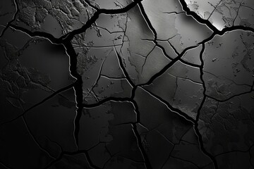 silhouette of cracked ground texture abstract black design elements clip art