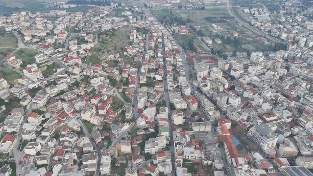 Panoramic view of Lamia City in Greece