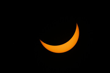 Devil horns of the total solar eclipse of 2024