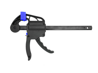 Quick clamb hand tool on white background. 