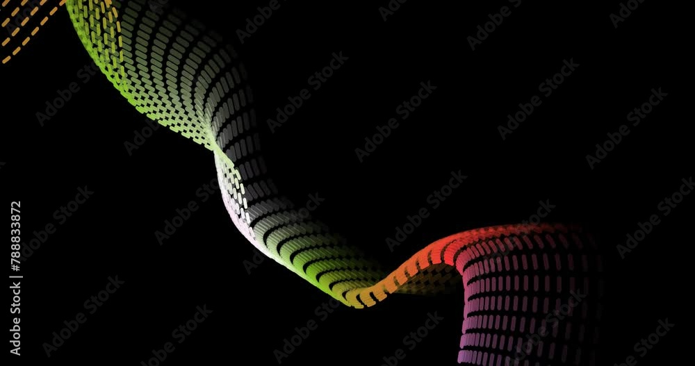 Poster curved wavy lines tech futuristic motion background. dynamic abstract line waving loop line. metaver