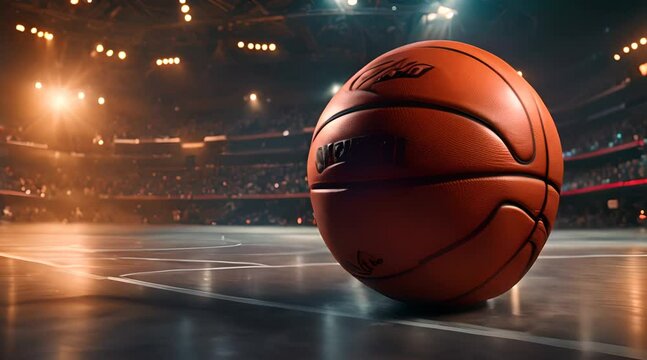 basketball ball on the court