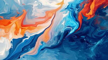 Fototapeta na wymiar A canvas of possibility unfolds, painted with the dynamic strokes of blue and orange vector waves.