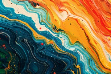 Colorburst chaos. Abstract waves of vivid colors