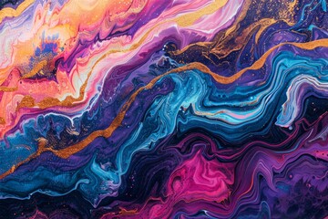 Multicolored musings. Abstract waves of creativity