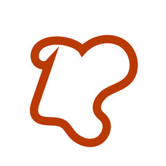 Dark red outline abstract shapes vectors