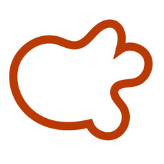 Obraz premium Dark red outline abstract shapes vectors