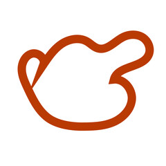 Dark red outline abstract shapes vectors