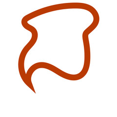 Dark red outline abstract shapes vectors