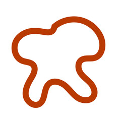 Dark red outline abstract shapes vectors