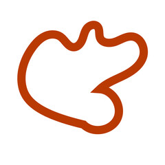 Obraz premium Dark red outline abstract shapes vectors