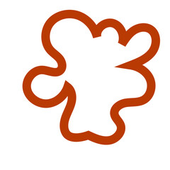 Dark red outline abstract shapes vectors