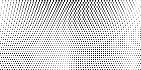 Basic halftone dots effect in black and white color. Halftone effect. Dot halftone. Black white halftone.Background with monochrome dotted texture. Polka dot pattern template. Background dots grid - obrazy, fototapety, plakaty