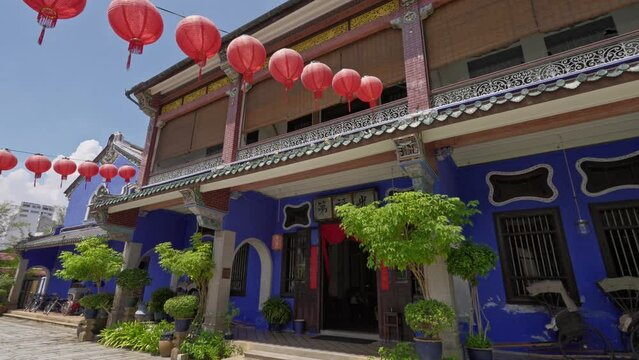 The Cheong Fatt Tze Mansion or Blue Mansion built in 1904 in historic George Town, Penang, Malaysia