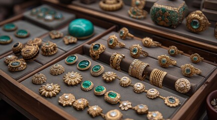 Various exquisite and beautiful jewelry, diamond jewelry, gemstone rings, necklaces and gold