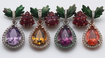 Various exquisite and beautiful jewelry, diamond jewelry, gemstone rings, necklaces and gold