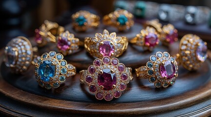 Exquisite and beautiful jewelry, diamond jewelry, gemstone rings, gold