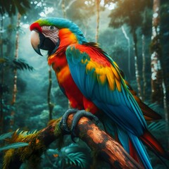 Obraz premium blue and yellow macaw