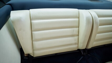 Rear seat inside a car