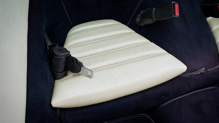 Rear seat inside a car