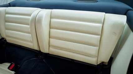 Rear seat inside a car