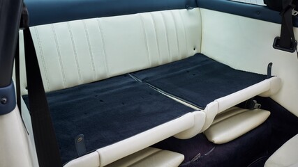 Back seat of a car folded down