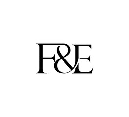 Initial Letter Logo. Ampersand Symbol. Logotype design. Simple Luxury Black Flat Vector FE