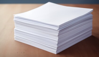 stack of blank white papers