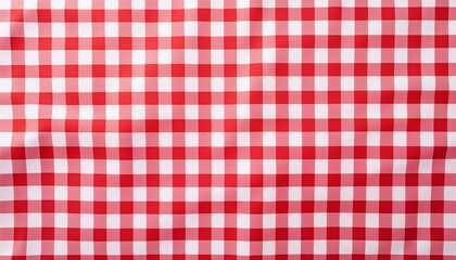 red and white checkered tablecloth