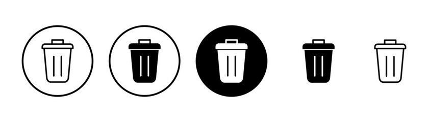 Trash icon vector isolated on white background. trash can icon. Delete icon vector