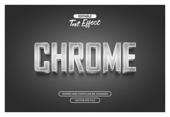 Chrome editable vector text effect